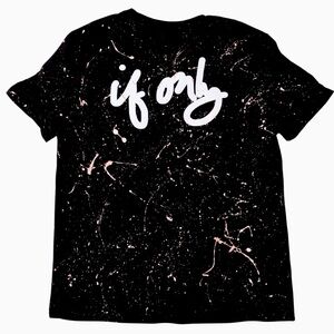 IF ONLY LIMITED EDITION Rose Metallic Crew Neck T Shirt